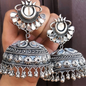 Oxydized Jhumka Earrings